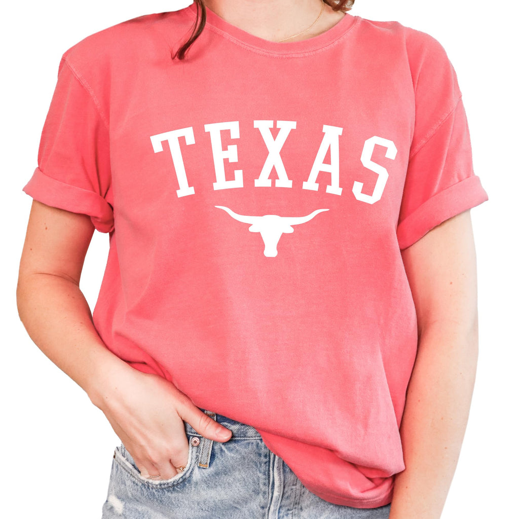 Tee Territory Texas Skull Watermelon T-Shirt: Graphic Tee for Women Men Unisex 100% Cotton Small